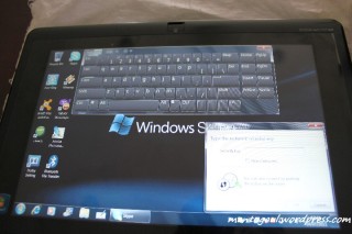 Keyboard on screen