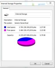 Sisa storage lihat di PC